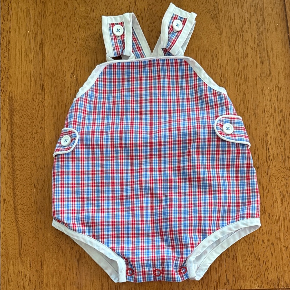 Plaid Baby Romper/Sunsuit- Beaufort Bonnet Company